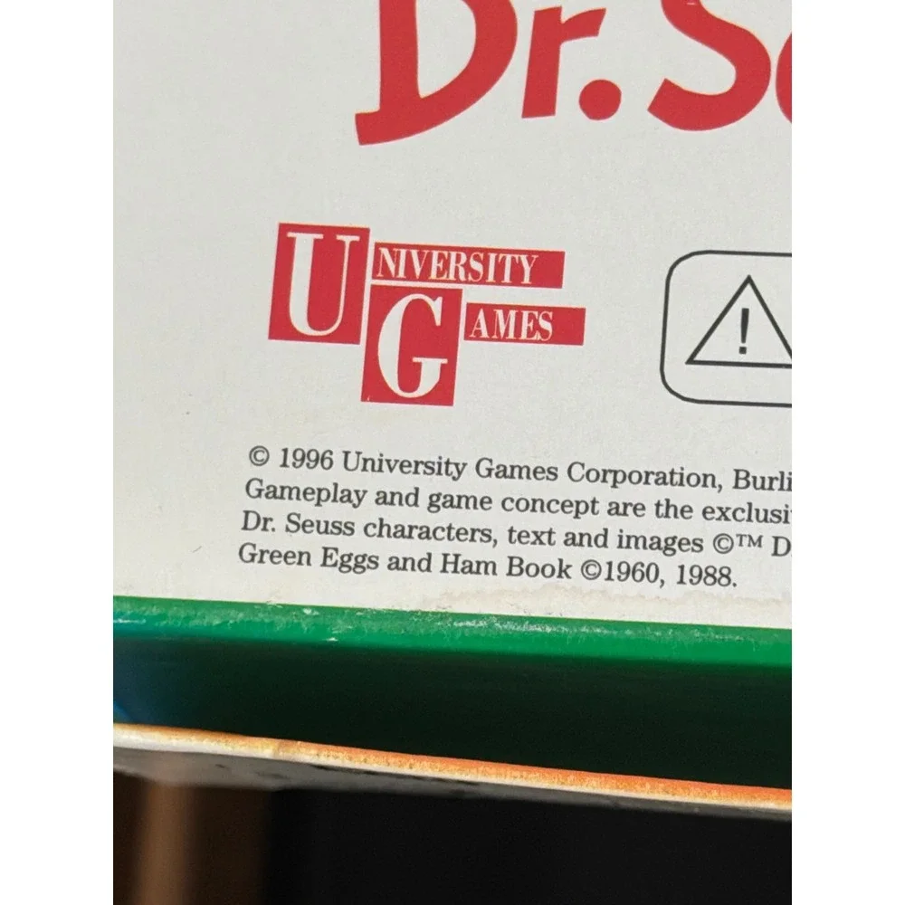 Dr Seuss Green Eggs and Ham Board Game University Games Vintage 1996 Complete